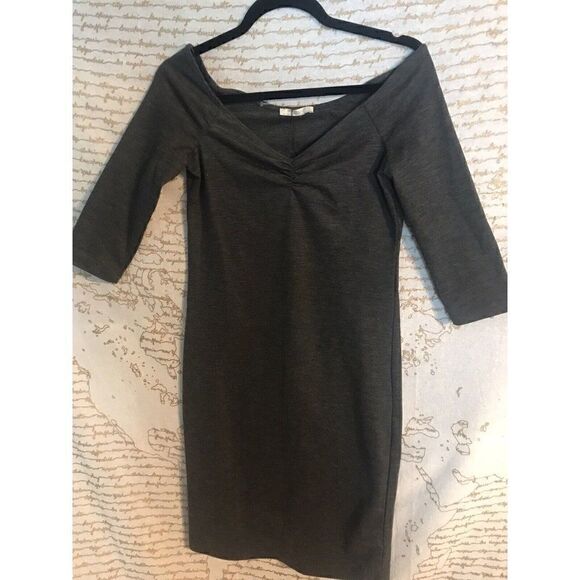 ZARA Womens Medium Grey Draped Dress TRF Bodycon Ref 5644/287.  G - Picture 1 of 6